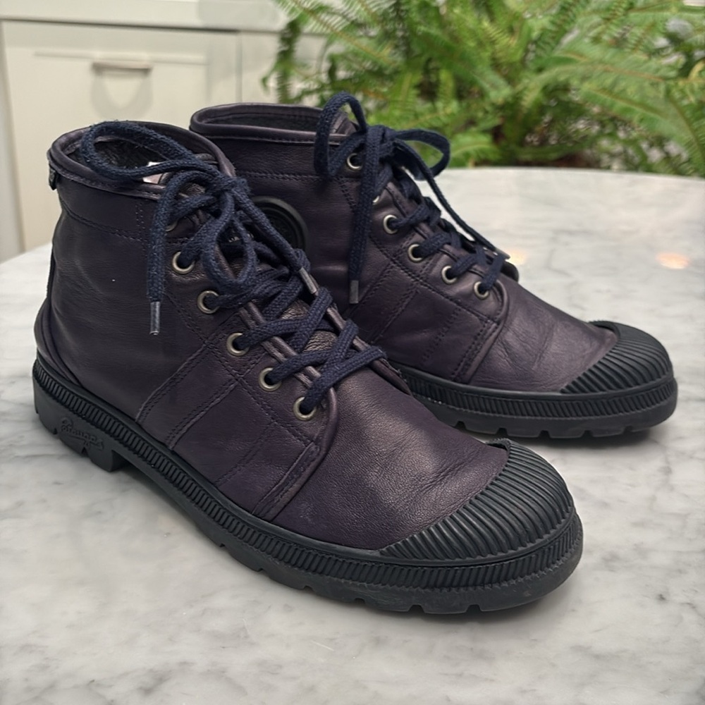Ankle Boots Blue Leather